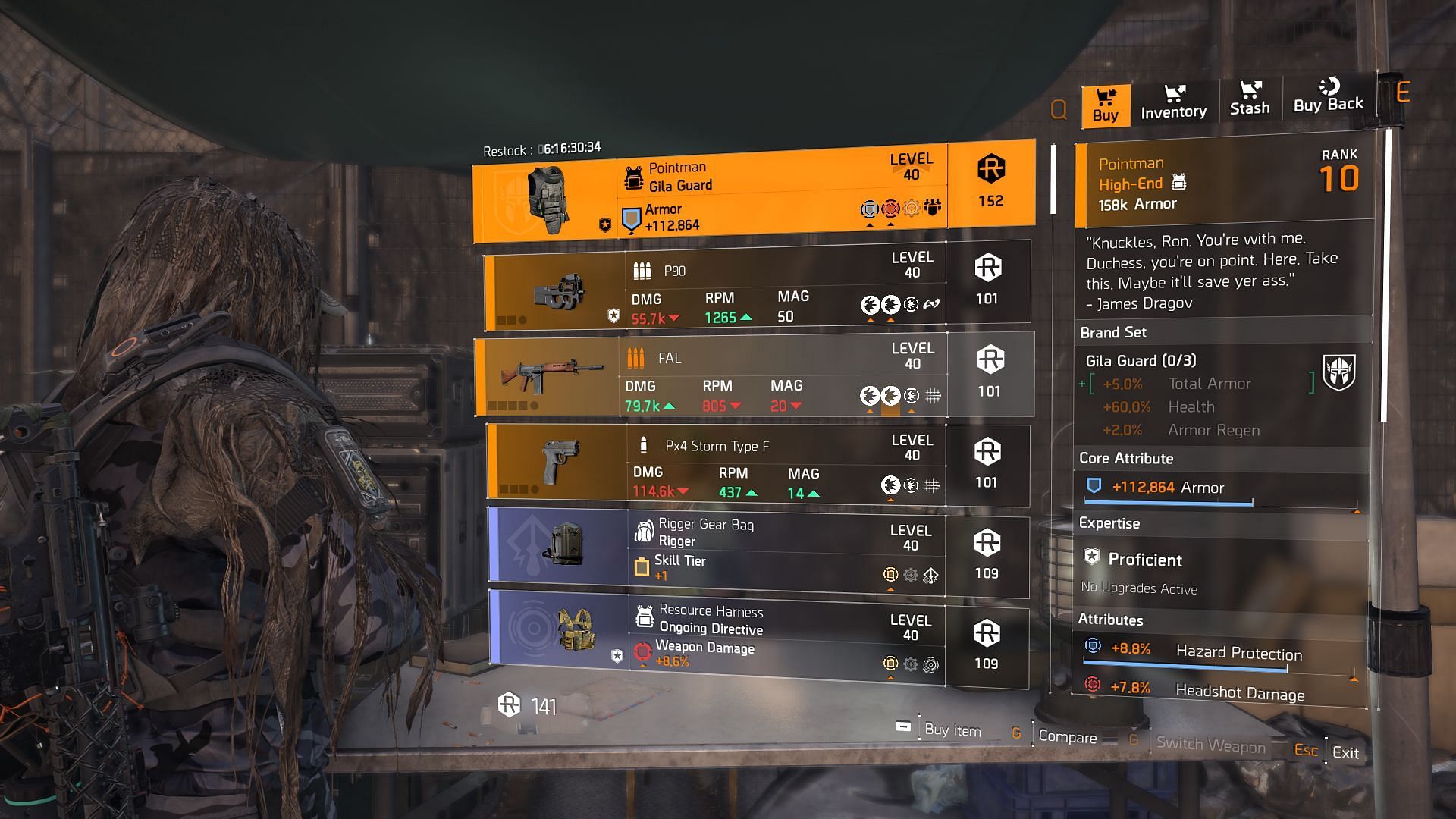The Division 2 vendor found at DZ South (Image via Sportskeeda Gaming || Ubisoft)
